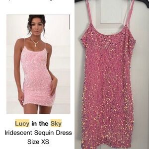 Lucy in the Sky Pink Sequin Mini Dress